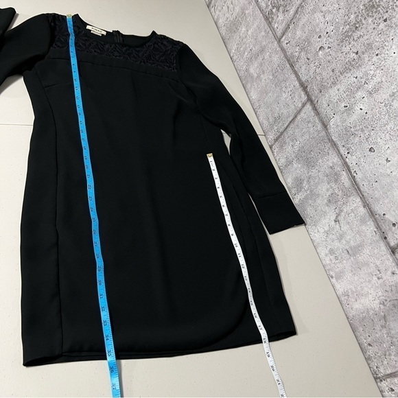 🚨 PINKO Long Sleeve Crepe Mini Dress with Slit - Picture 6 of 11